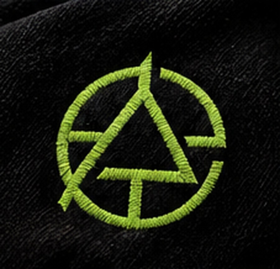 Embroidered PSYOP sigil close-up